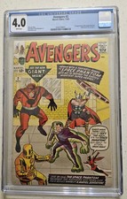 AVENGERS 2 CGC 4.0 WHITE PAGES 1963 SPACE PHANTOM KEY ISSUE