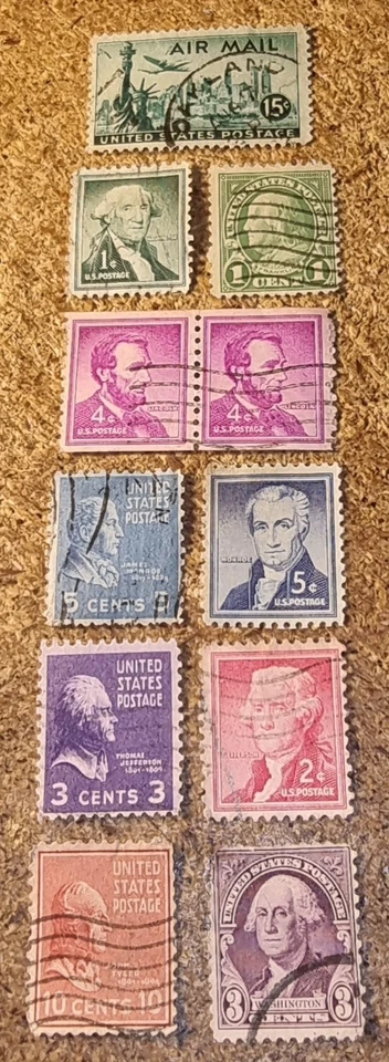 Lot de 11 timbres des présidents américains. - Photo 1/1