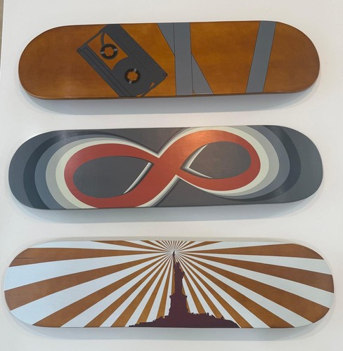 Pottery Barn Teen Skateboard Wall Art. 3 Piece Set