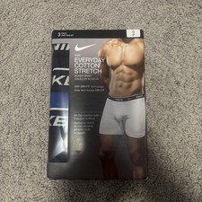 Nike Everyday Cotton Stretch Dri-Fit Boxer Briefs Men  s S Small W28-30  3 Pack