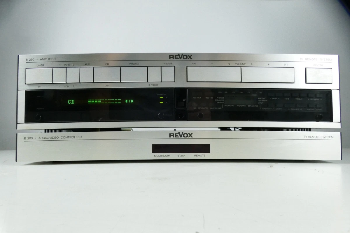 Amplificador Revox B250 + Controlador de audio/vídeo B200 + Control remoto B208 Hi-6512