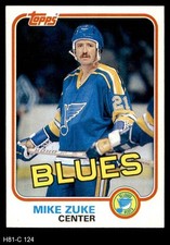 1981 Topps #124 Mike Zuke West Blues 7 - NM