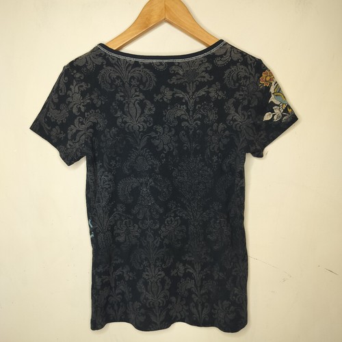 Vanilla Sugar Womens Floral T-Shirt Small Jeweled Y2K Grunge Graphic Streetwear - Picture 10 of 11