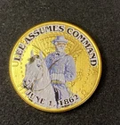 Colorized Kennedy Half Dollar Civil War Lee Assumes Command Free Shipping