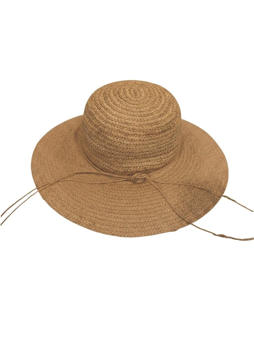 VTG Dorfman Pacific Co DPC Brown Straw Sun Hat Handmade Woven Floppy One Size Dorfman Pacific One Size Straw Hats for Women for sale | eBay main image 4