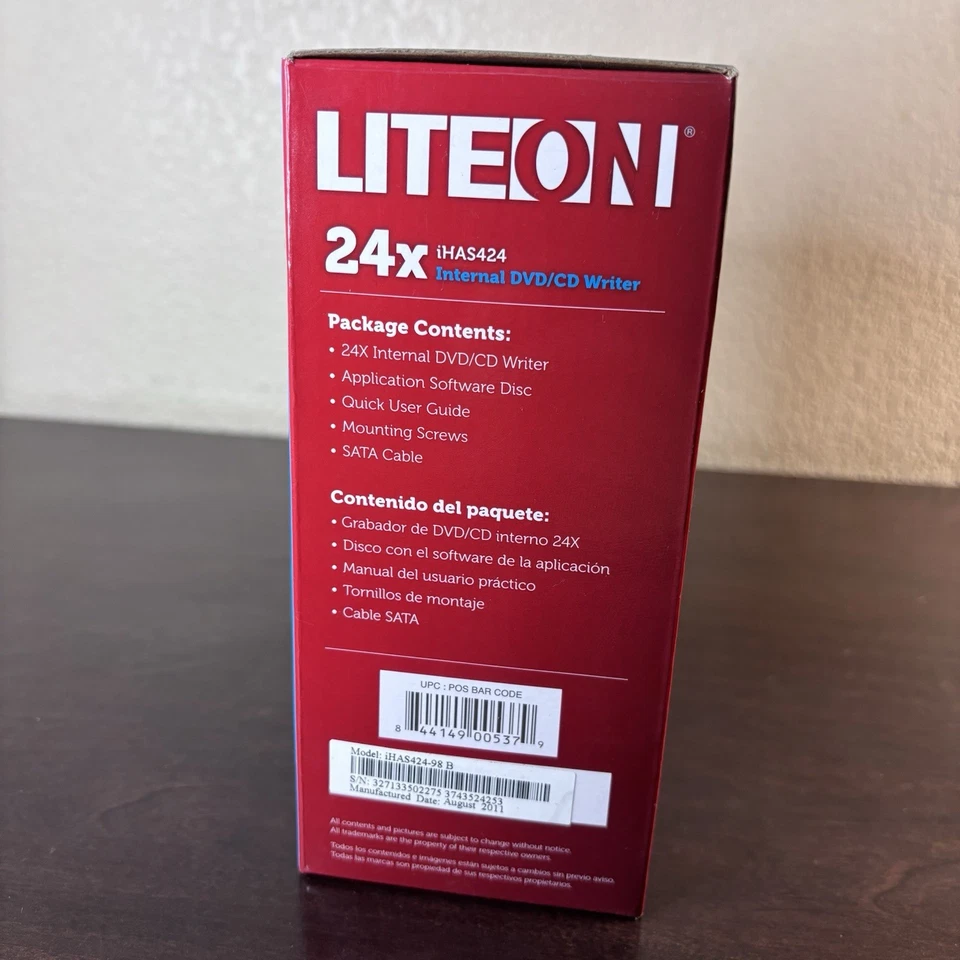 Lite-On eHAU324-11 24x внешний SATA DVD/CD Smart-Erase-Burn пишущий DVDRW NOB - Изображение 4 из 4