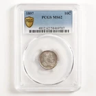1897 Barber Dime 10c MS62 PCGS 31625