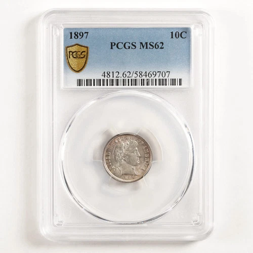 1897 Barber Dime 10c MS62 PCGS 31625