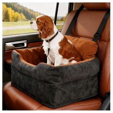 Dog Car Seat for Small/Medium Dogs Under 30 lbs, Elevated Puppy Carseat, Fron...