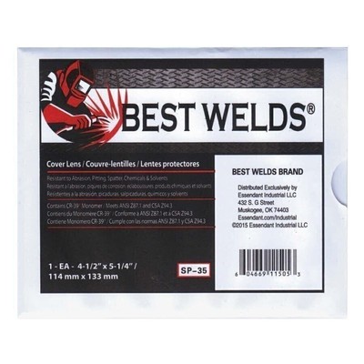 Best Welds  Cover Lens, Scratch/Static Resistant, 4-1/2 in x 5-1/4 in, 70%...