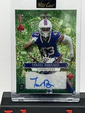 2023 Wild Card 5-Card Draw Terrel Bernard Auto Green Sparkle 2/3