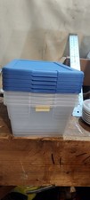 Sterilite Blue and Clear Plastic 5/ Rectangular Storage Container with Snap Lid