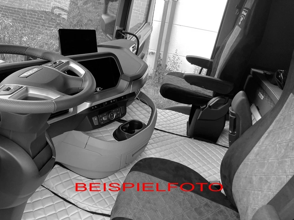 Sitzbezüge für Daf ab 2021 XF-new XG XG+, schwarz-rot Old Skool klappbar - Bild 3 von 3