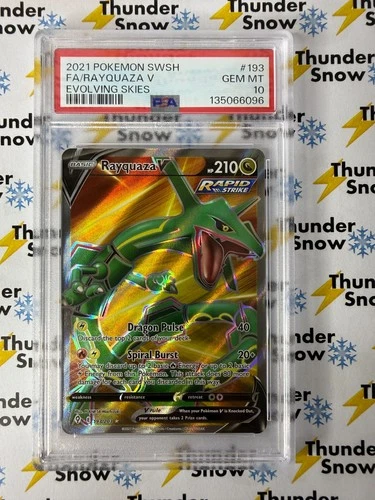 Rayquaza V #193 Evolving Skies 2021 Pokemon PSA 10