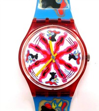 Swatch Watch CHICCHIRICHI GR112 with Case and Papers 1992 Works DAMAGED BAND