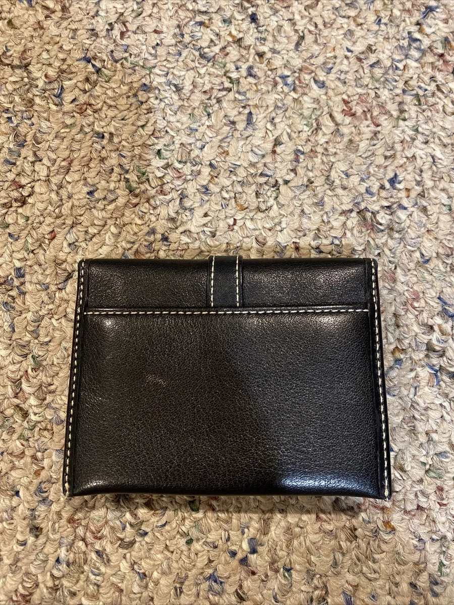 Vintage Coach Black Leather Buckle Card Holder | eBay