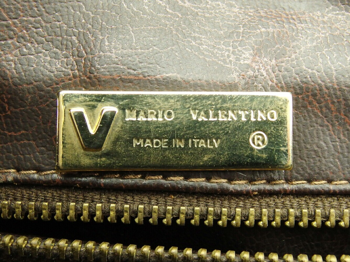 Mario Valentino Shoulder Bag V Mark Pattern PVC ?~ Leather