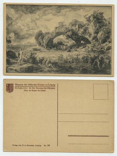 92633 - Fr. Preller d.Ä.: Odysseus' Genossen töten Helios' Rinder - alte AK