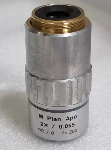 Used MITUTOYO M Plan Apo 2 x /0.055 ∞ / 0   f=200  Microscope Objective Lens
