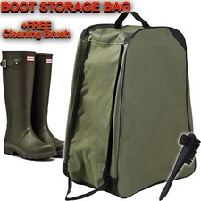 Boot Storage Carry Bag Boots Muddy Hunting Fishing Wellington Welly + Free Brush