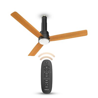 Havells 1200mm (47'') BLDC Ceiling Fan with Remote 220V (Pine Wood Matte Black)