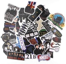 Sherlock Holmes Themed Set of 32 Assorted Stickers Decal Set