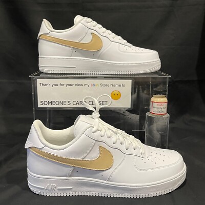 Nike Air Force 1 Low White (Play in The Sand Custom Painted Swoosh) SC-#60W