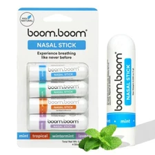 Boomboom Nasal Stick 4 Pack | Enhance Breathing Boost Focus | Breathe Vapor
