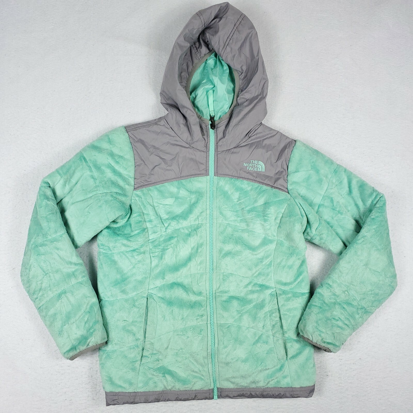 The North Face Girls Mint Green/Gray 
