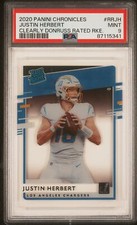 Justin Herbert PSA 9 Clearly Donruss Rated Rookie | Los Angeles Chargers