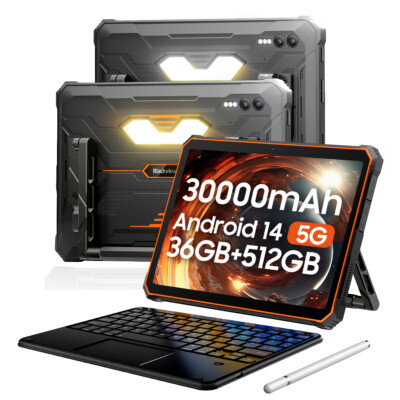 Blackview Active 10 Pro 5G Outdoor Tablet 36GB+512GB 30000mAh 55W W/Keyboard