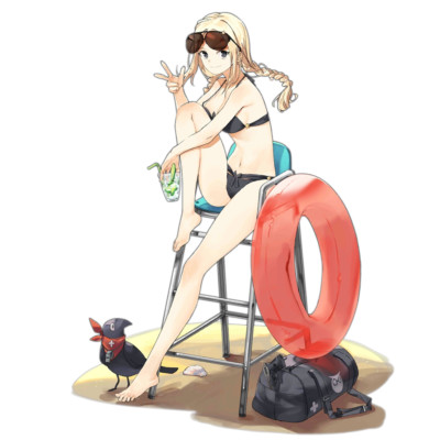 Serdyukov Swimsuit Girls Frontline Anime Weatherproof Sticker 6'' Car Decal