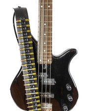 Black Leather .223 2" Bullet Guitar Strap Punk Rock Goth Metal Bass Grunge Club