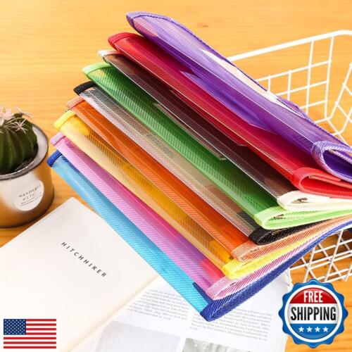 Plastic Document File Folder A4 Size Expandable Poly Envelopes Waterproof Tra - Picture 4 of 5