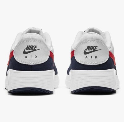 NIKE★AIR MAX SC★WHITE/OBSIDIAN/UNIVERSITY RED NIKE Men's Gymnastics Shoes Sneaker Air Max SC White