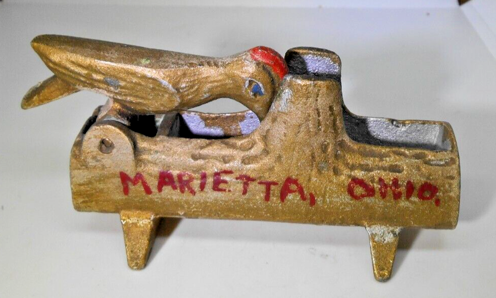 Vintage Cast Woodpecker Toothpick Holder Leader Restaurant Marietta