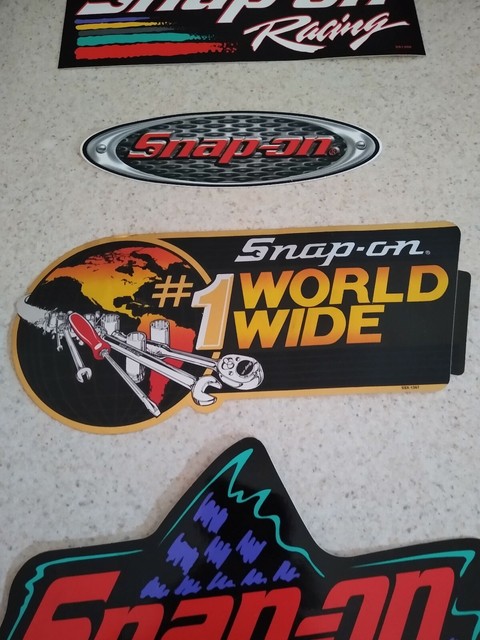 NEW Genuine Snap-on Tools Logo Decal Sticker Sheet With 10 Various Size Stickers - Foto 13