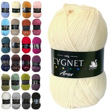 Cygnet Yarn ARAN 100% Acrylic Wool 100g Ball Knitting Crochet