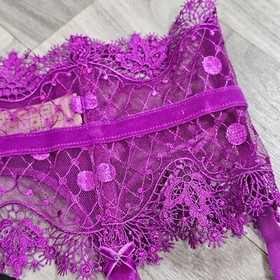 Dita Von Teese Vedette Shocking Violet High Waist Garter Belt Suspender Size L