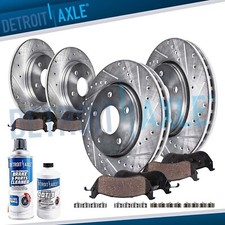 Pastilla de freno de rotor perforado delantero trasero para Town & Country Grand Caravan doble pistón