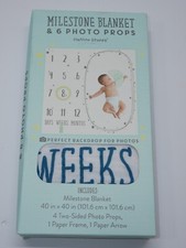 NEW Stepping Stones Baby's First Year Milestone Blanket  6 Photo Props