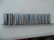 Blackhawk by Proto deep 12pt chrome 1/2 dr socket set 1/2'' - 1 1/8''