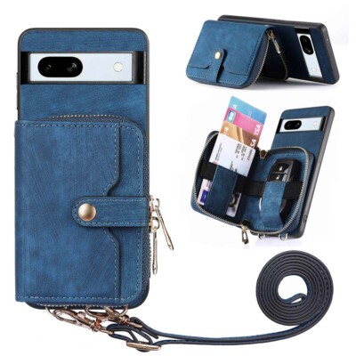 For Google Pixel 7A 8/9Pro Shockproof Multi-functional Zipper Wallet Model Case