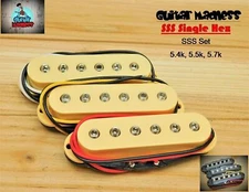 G.M. Single Hex, Single Coil Set, Cream with Chrome Hex Poles