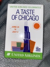 Vintage UNITED AIRLINES Buttons - A TASTE OF CHICAGO Pin
