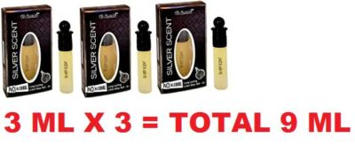 Al-nuaim silver scent 3ml Perfume Oil Alcohol Free Roll On Attar Ittar pack of 3