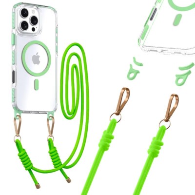 Für Apple iPhone 13 - Handy SchutzHülle mit MagSafe Band Tasche Case Schnur Etui