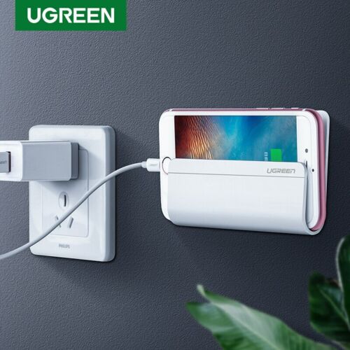 UGREEN Universal Wall Stand Mount Phone Charger Holder for iPhone Samsung Tablet - Picture 1 of 6