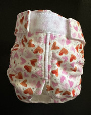 Female Dog Puppy Pet Diaper Washable Pant Sanitary Underwear RED PNK HEART MED