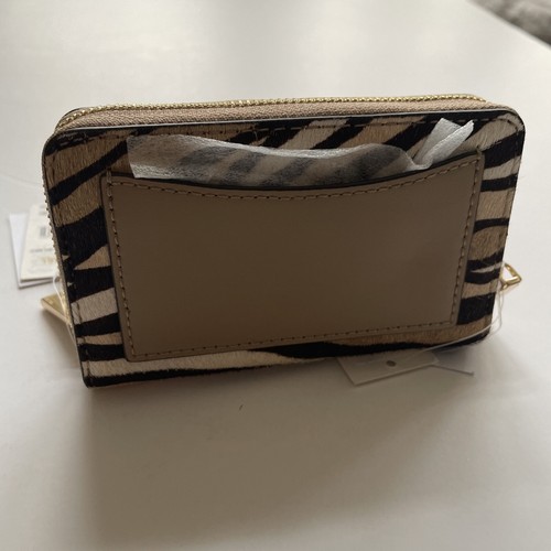 MICHAEL Kors Camel Multi Jet Set Small Zip Coin & Card Cases CalfHair Wallet New - Picture 6 of 11